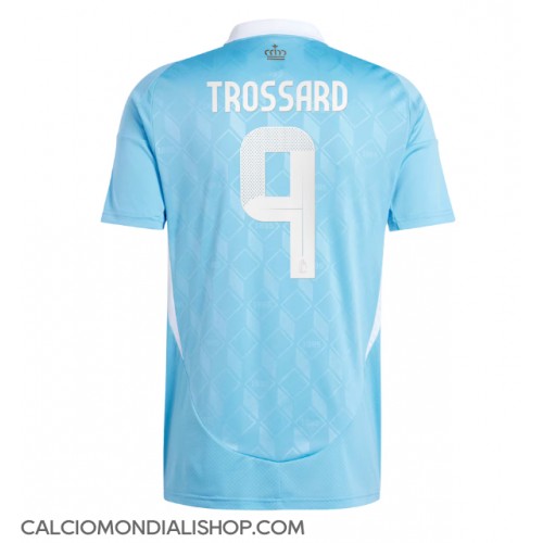 Maglie da calcio Belgio Leandro Trossard #9 Seconda Maglia Europei 2024 Manica Corta